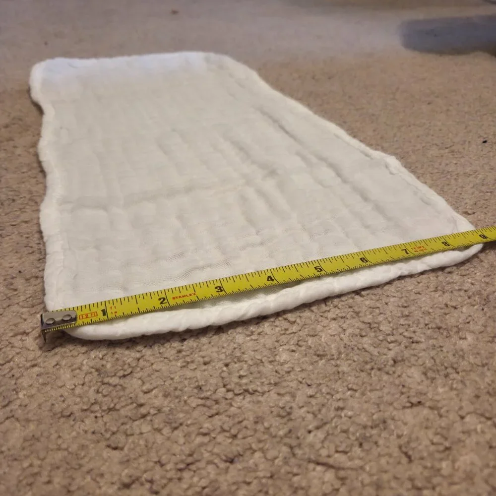 12-Pack White Baby Muslin Burp Cloth (17.5